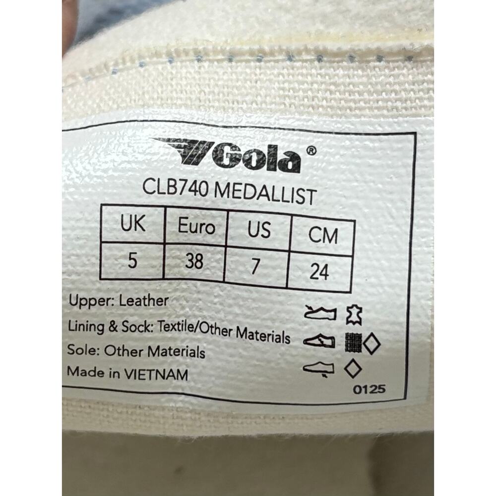 Gola Classics Medallist Sneakers Air/Off White/ Terracotta Suede Women's Size 7 - Picture 10 of 10